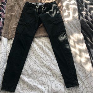 Lucky Brand black skinny cargo ankle pants, 0